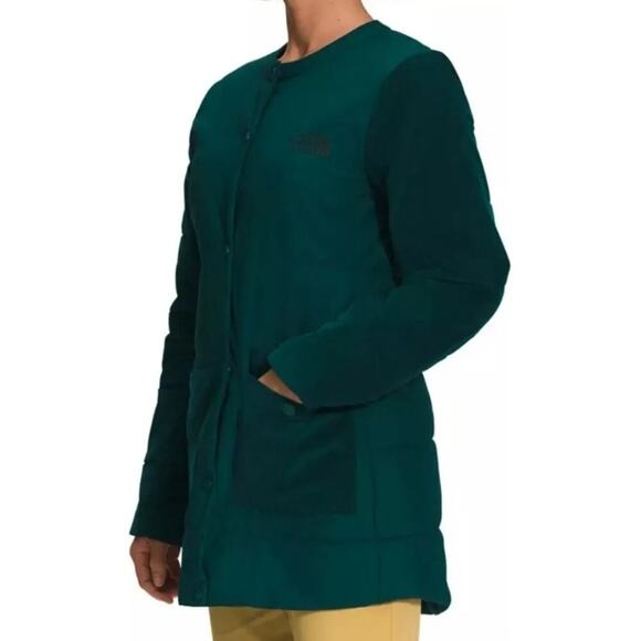 The North Face Women's Harway Collarless Midi Jacket PONDEROSA GREEN Sz XXL NWT - Picture 2 of 10